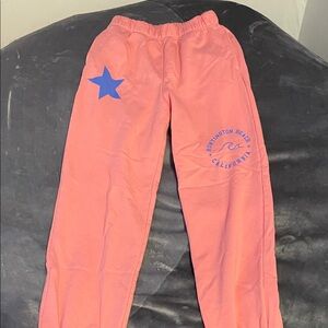 Kids Pink Sweatpants with Blue Star
